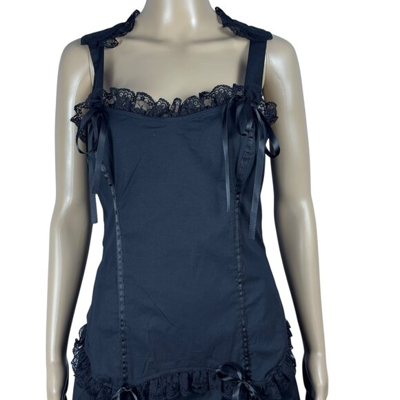 Lip Service Dress Whimsigoth Goth Lace Size L Black Witchy Hot Topic NEW NWT - Picture 14 of 15